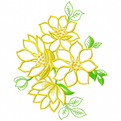 Flowers And Tree Embroidery Design 11